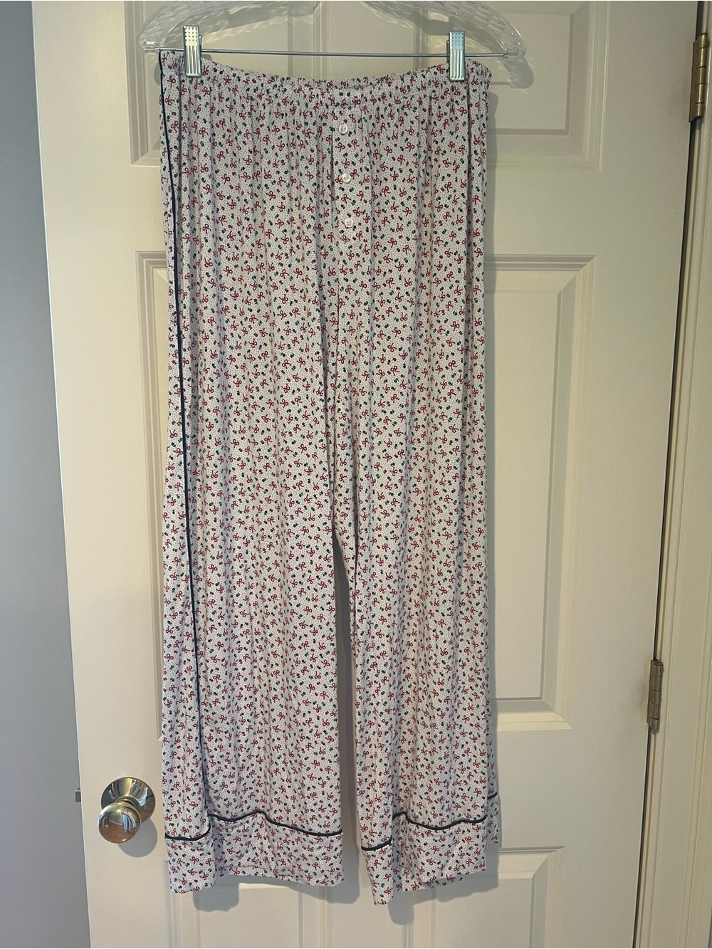 Aerie Red and Navy Bow Print PJ Set - Picture 2 of 6